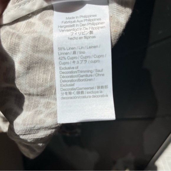 J Crew Linen Cupro Leopard Print Puff Sleeve Dress women’s size 4 - Picture 7 of 8